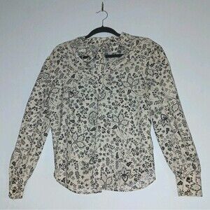 Ann Taylor Loft Floral Blouse Sz S Career Classic Preppy Romantic Long Sleeve
